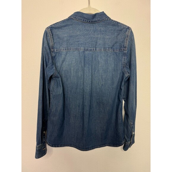 Madewell XS Tuckable Denim Shirt in Greendale Wash Cotton Button Up Blue NWT - Picture 13 of 14